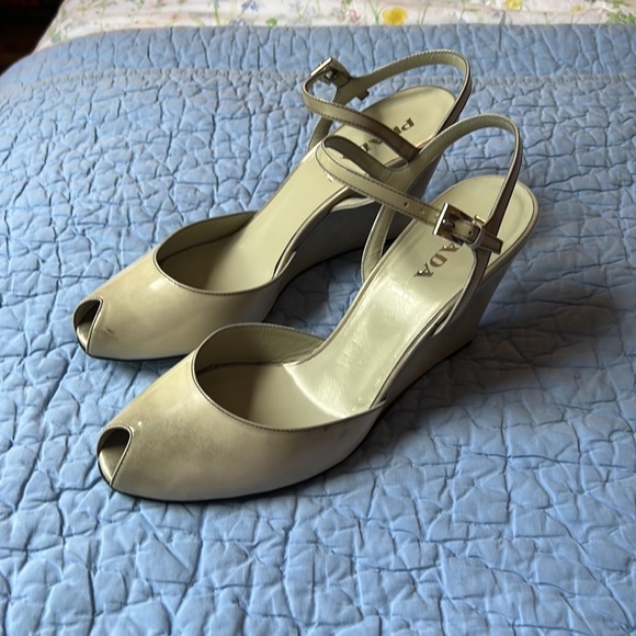 Prada peep toe wedges - Picture 2 of 4